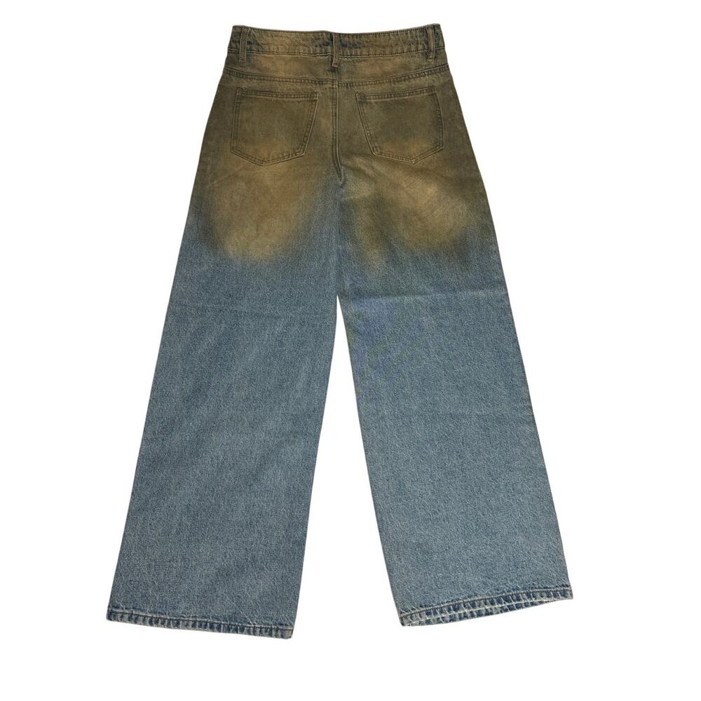 EDIKTED Muddy Washed Low Rise Baggy Jeans Indie Sleaze It Girl Grunge Sz M NWT - Picture 6 of 12